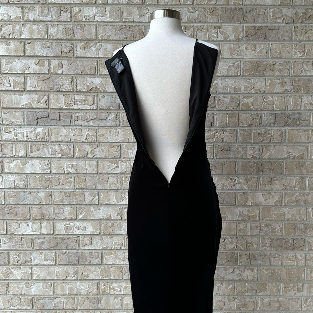 Aqua Long Velvet Dress Size M 🌸 - Picture 6 of 8